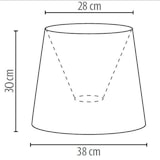 thumbnail of Stoff Lampenschirm Weiß Stehlampe groß E27