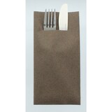 thumbnail of Mank Besteckservietten Airlaid Braun, 40 x 40 cm, 75 Stück - Bestecktaschen stoffähnlich