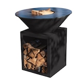 thumbnail of braciere classico in acciaio 103 nero con doppia vasca