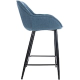 thumbnail of Tabouret de bar Gibson avec Pieds en Métal Bleu/Tissu