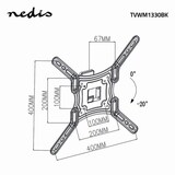 thumbnail of Support Tv Mural Inclinable Pour Téléviseur 23" à 55" Poids Max 30kg Usage Non Intensif Nedis