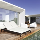 thumbnail of Outsunny Lettino Prendisole 2 Posti Schienale Regolabile 196 x 120 x 28cm