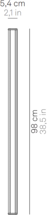 thumbnail of Pencil - Zafferano batteriebetriebenes Lichtmodul, mittel, tragbar und wiederaufladbar, IP65, Touch-Dimmer, Höhe 98cm, Corten