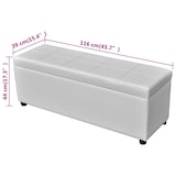 thumbnail of Helloshop26 - Lange Aufbewahrungsbank 116 x 39 x 44 cm weißes Holz 02_0010913