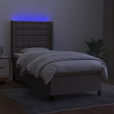 thumbnail of vidaXL Boxspringbett mit Matratze & LED Taupe 100x200 cm Stoff