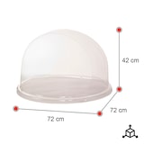 thumbnail of Romux® Abdeckhaube Acryl für Zuckerwattenmaschine 52 cm | Spuckschutz für Zuckerwattemaschine für Jahrmärkte