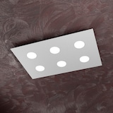thumbnail of Toplight Plafoniera da soffitto rettangolare 6 luci Area con attacco GX53, struttura colore grigio, design moderno 60x40x3cm