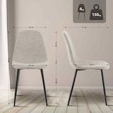 thumbnail of Sedia da pranzo Napier crema/Tessuto