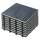 thumbnail of Lot de 8 dalles clipsables en pierre noire - Oviala