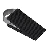 thumbnail of Relaxdays Türkeil 4er Set, Türstopper Boden, Gummi & Edelstahl, HBT: 3 x 5 x 12,5 cm, rutschfeste Keile, schwarz/silber