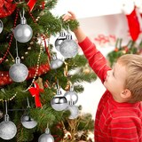 thumbnail of Atmosphera - 5pcs Bolas para Árbol de Navidad Ø8cm Plata en Plástico