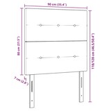 thumbnail of vidaXL LED Kopfteil mit LED-Lichtleisten Grau 90 cm Polyester