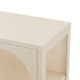 thumbnail of Modern 2-deurs dressoir 80 cm in metaal en ecru glas