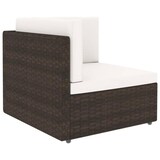 thumbnail of 6-tlg. Garten-Lounge-Set mit Kissen Braun Poly Rattan