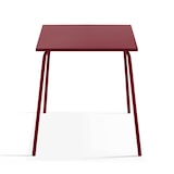 thumbnail of Set van een vierkante tuin tafel en 4 Paars stalen fauteuils Oviala