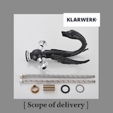 thumbnail of ADRIAN | Design Edelstahl große Badarmatur Schwan | Schwarz luxuriöse Waschtischarmatur Hotel Gastronomie|hohe Mischbatterie freistehende Waschbecken