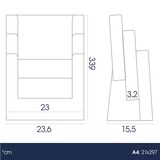 thumbnail of Danieli Store | Expositor porta folletos de mesa con 3 plazas A4 en metacrilato | Expositor de mesa | Expositor para volantes y tarjetas (5 Uds.)