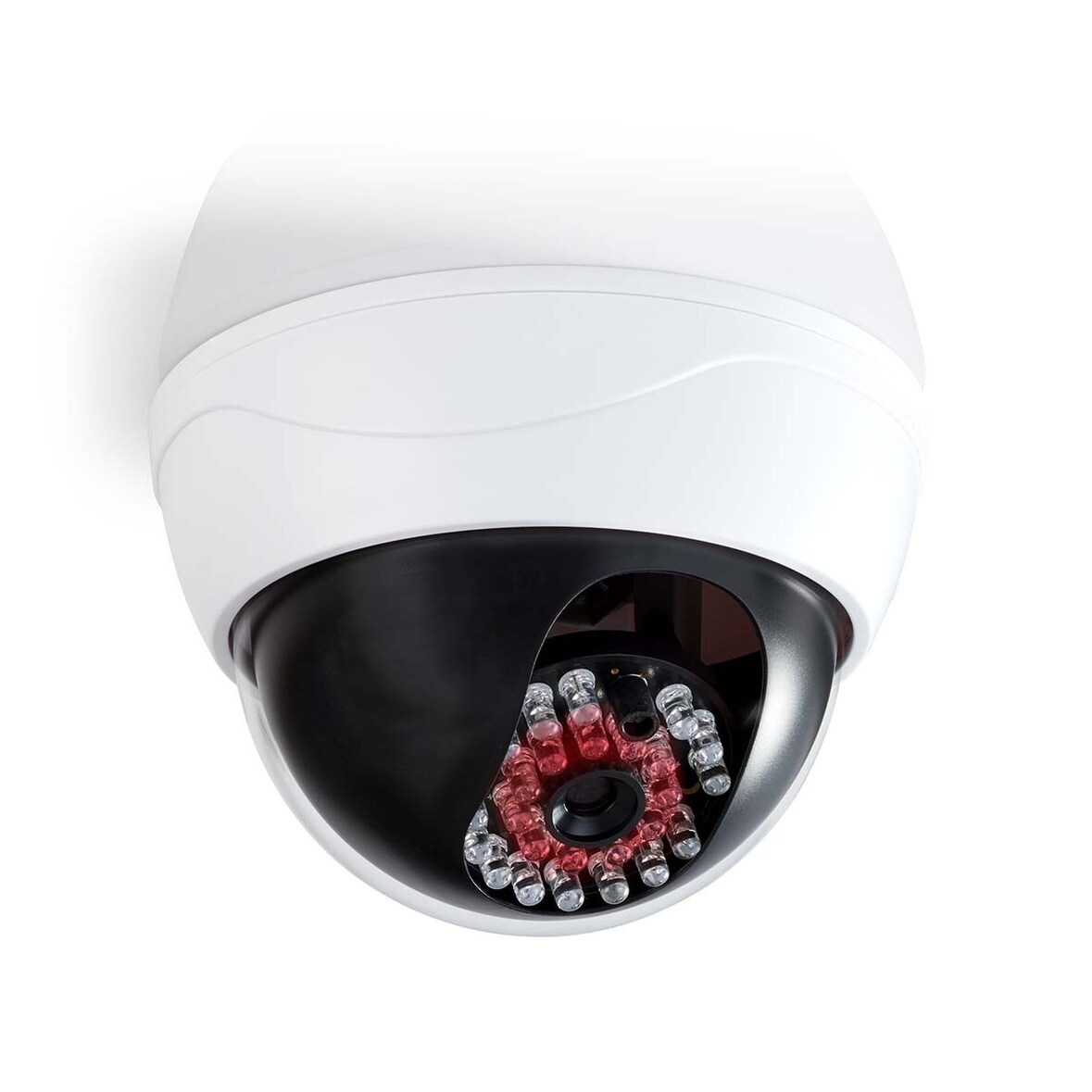 Caméra De Sécurité Factice  Dôme  Ip44  Blanc Usage Non Intensif Nedis