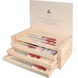 thumbnail of Coltellerie Berti - Il Trinciante completo - Set coltelli cucina forgiati - 14 pezzi - Manico in Plexiglass Rosso