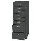 thumbnail of Décoshop26 - Büroschrank mit Schubladen 115 x 40 x 41 cm 8 Schubladen dunkelgrauer Stahl 04_0008264