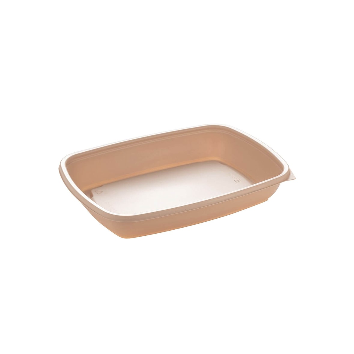 300x Menüschale, PP, beige, ungeteilt, 600ml