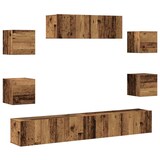 thumbnail of vidaXL 7-tlg. TV-Schrank-Set Wandmontage Altholz-Optik Holzwerkstoff