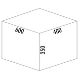 thumbnail of Naber Cox Stand-UP® 350 S/600-2, Abfallsammler anthrazit, H 350 mm 8013424