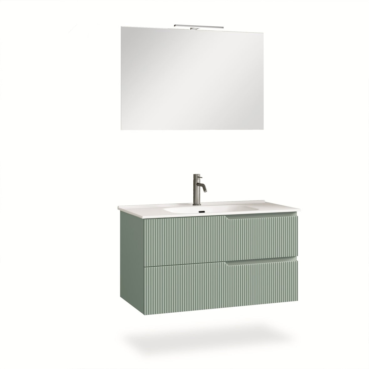 AQA Design Composizione da bagno in MDF 4 pezzi VENERE verde salvia cm. L.101 P.46,5 H.190 MPVE10-SAL