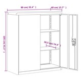 thumbnail of vidaXL Aktenschrank Weiß 90x40x105 cm Stahl