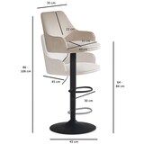 thumbnail of Barhocker FineBuy Küchenhocker Samt Hocker Bistrohocker Barstuhl Drehbar Modern