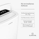 thumbnail of DryFy 20L Entfeuchter | 20 L/Tag | 22 m² | 230 m³/h | Timer | Wassertank | mobil Weiß