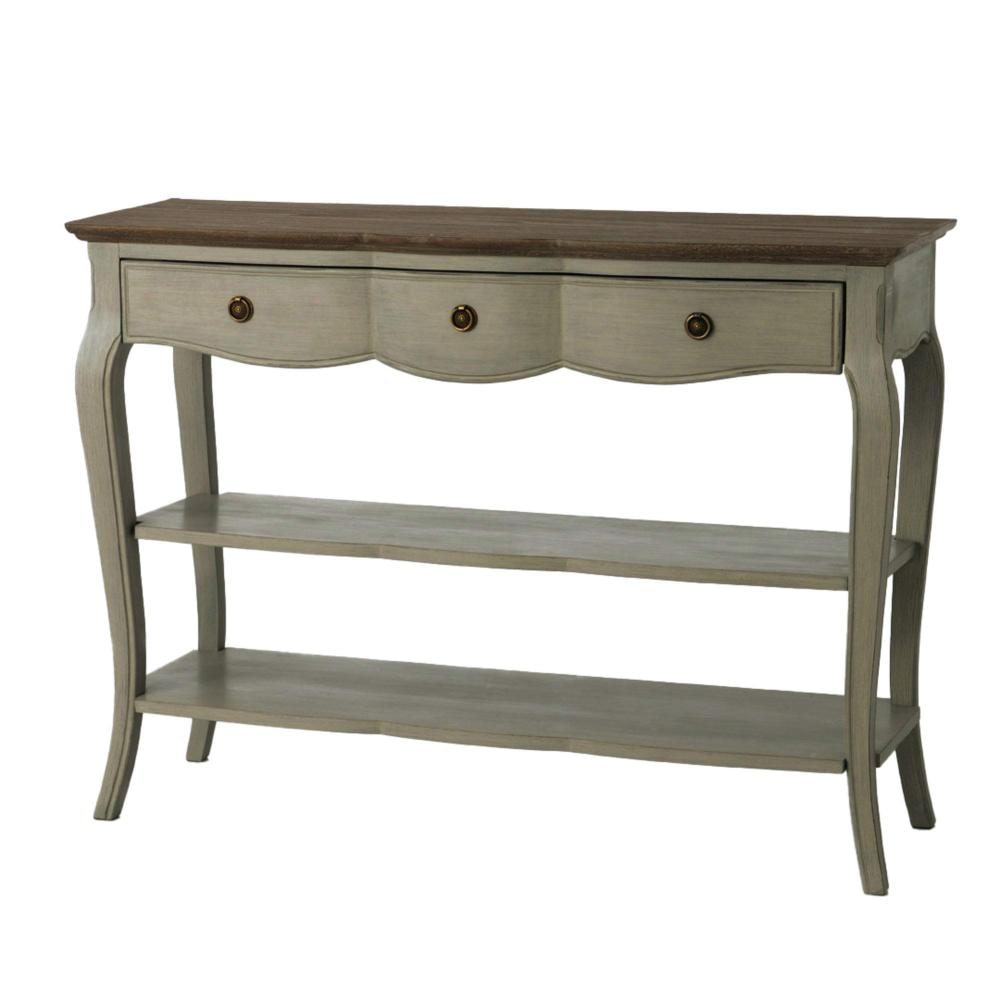 Console Maddy Beige -  Gris Rectangle Bois Amadeus 110x35 cm