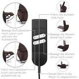 thumbnail of Fernsehsessel mit Aufstehhilfe, Relaxsessel mit elektrischer Liegefunktion, 2 Motoren, 120 kg belastbar, Mikrofaser, Dunkelbraun, Raburg Jan