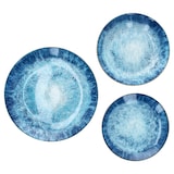 thumbnail of Marina 18tlg Tellerset blaue 6 Pers Kuchenteller Speiseteller Suppenteller