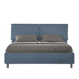 thumbnail of Letto contenitore imbottito 160x190 microfibra blu Sleeper