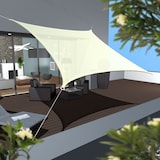 thumbnail of Tenda da Sole UV 4x4 Quadrato di HDPE Telo di Protezione Solare Balcone Beige