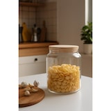 thumbnail of Tarro de cristal con tapa de madera 2,4 L - Ideal para guardar alimentos e ingredientes en la cocina - Transparente