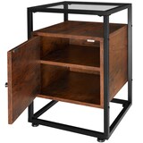 thumbnail of tectake Table de chevet Dudley 40 x 43 x 60,5 cm - Bois foncé industriel, rustique -404682