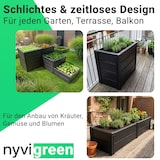 thumbnail of NYVI Hochbeet NYVIGreen XL 158x44x61cm 392 Liter - Kunststoff Kräuterbeet für Garten, Terrasse, Balkon - Wetterfest, UV-resistent, Rostfrei, Langlebig