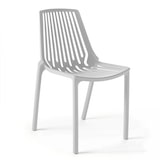 thumbnail of Set van 4 witte plastic stoelen - Oviala