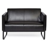 thumbnail of Loungesofa BALI BLACK Gestell schwarz Kunstleder glatt 2-Sitzer schwarz hjh OFFICE