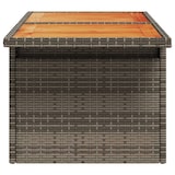 thumbnail of vidaXL Tuintafel 100x55x73 cm poly rattan en acaciahout grijs