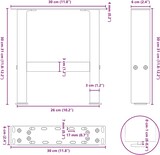 thumbnail of vidaXL Couchtischbeine Anthrazit 2 Stk. 30x(30-31) cm Stahl