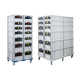 thumbnail of PROREGAL Eurobox NextGen Insight Cover | HxBxT 22x40x60 | 44 Liter | Niedrig/Rot | Eurobehälter, Transportbox, Transportbehälter, Stapelbehälter