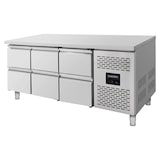 thumbnail of Mesa refrigerada 6 cajones GN1/1 inox 404L EASYLINE Vaiotec 85x179,5x70 cm motor lateral refrigeración ventilada 310 W