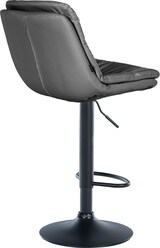 thumbnail of Barhocker MITUN - Kunstleder Grau 46x54x92 cm Schwarz | Barstuhl Höhenverstellbar Mit Lehne Drehbar Tresenhocker Tresenstuhl Kneipenhocker