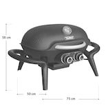 thumbnail of TAINO KENAI gasbarbecue kleine tafelbarbecue buitenkeuken gegoten aluminium zwart