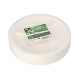 thumbnail of 10 lots de 50 Assiettes en canne à sucre "pure" 2 compartiments Ø 23 cm · 2 cm blanc