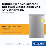 thumbnail of Exquisit Kühlschrank KS16-4-HE-040D inoxlook, 109 l Fassungsvermögen
