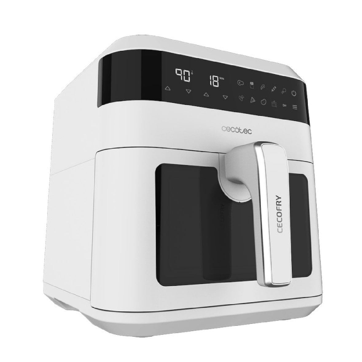 Cecotec Freidora sin Aceite 6 L de Aire Cecofry Experience Window White 6000. 1300 W, con Ventana, Blanco